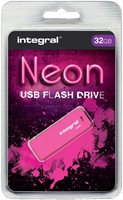 USB stick 2.0 Integral 32GB neon roze 1 Stuk