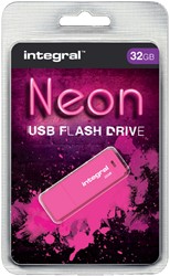 USB stick 2.0 Integral 32GB neon roze 1 Stuk