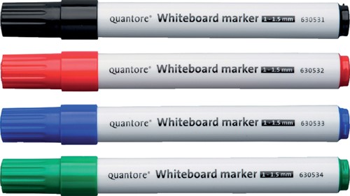 Whiteboardmarker Quantore whiteb rond 1-1.5mm ass 4 Stuk-2