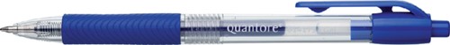 Gelschrijver Quantore grip drukknop 0.7mm blauw 1 Stuk