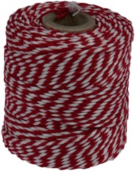 Touw Muller katoen 50 gram 45 meter rood/wit 1 Stuk