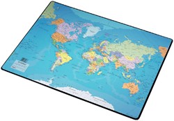 ONDERLEGGER ESSELTE MET WERELDKAART 40X53CM 1 Stuk