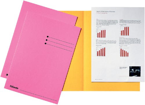 Vouwmap Esselte A4 manilla 180gr roze 1 Stuk