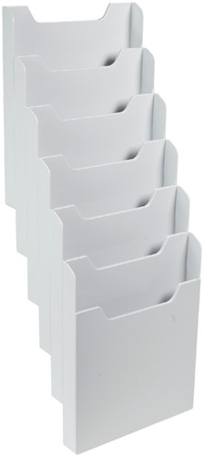 Folderhouder Exacompta wand A4 6vk stnd grijs 1 Stuk