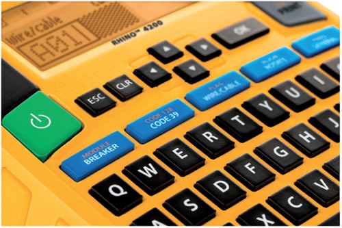 Labelprinter Dymo Rhino 4200 qwerty 19mm geel 1 Stuk-1