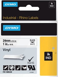 Labeltape Dymo Rhino industrieel vinyl 24mm wit 1 Stuk