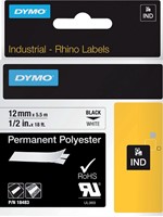 Labeltape Dymo Rhino industrieel polyester 12mm wt 1 Stuk