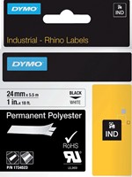 Labeltape Dymo Rhino industrieel polyester 24mm wt 1 Stuk