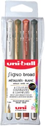 Rollerpen Uni-ball Signo B metallic ass 4 Stuk