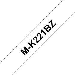 Labeltape Brother Ptouch TZeK221 9mm wit 1 Stuk