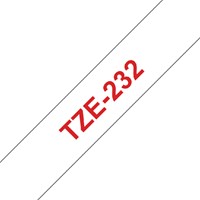 Labeltape Brother Ptouch TZe232 12mm wit 1 Stuk-2
