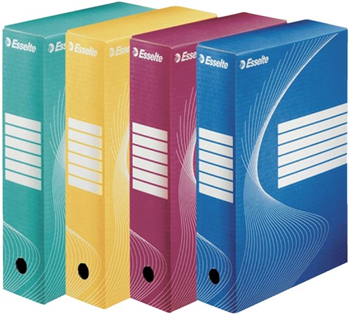 Archiefdoos Esselte Boxycolor 80mm 352x250mm blauw 1 Stuk-2