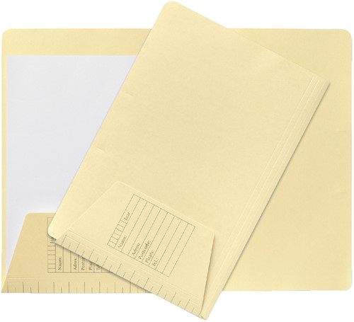 Dossiermap Djois folio 1 klep 160gr lichtgeel 1 Stuk