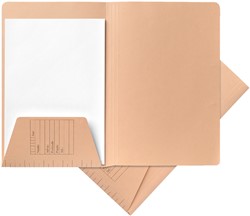 Dossiermap Djois A4 1 klep 250gr chamois 1 Stuk