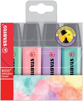 Markeerstift STABILO BOSS 70/4 4st pastel assorti 4 Stuk