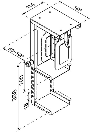 CPU houder Neomounts D075 10kg zwart 1 Stuk-2