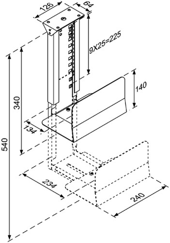 CPU houder Neomounts D200 30kg zwart 1 Stuk-2