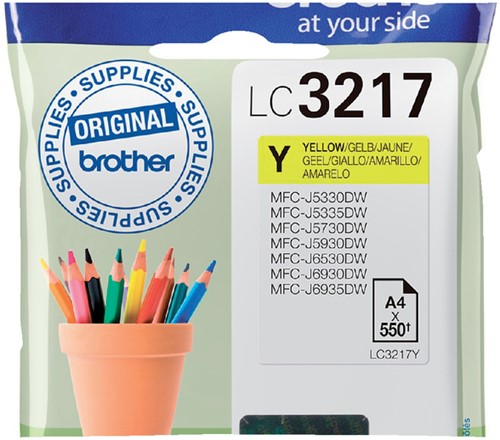 Inktcartridge Brother LC-3217Y geel 1 Stuk