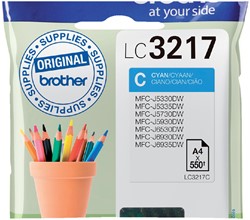 Inktcartridge Brother LC-3217C blauw 1 Stuk