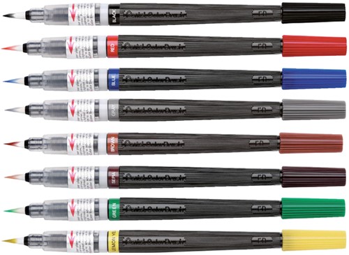 Brushpen Pentel XGFL-101X zwart 1 Stuk-2