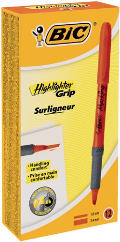Markeerstift Bic brite liner grip oranje 1 Stuk-2