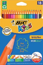 Kleurpotlood BicKids Evolution ecolutions ass 18 Stuk
