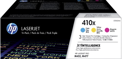 Tonercartridge HP CF252XM 410X 3 kleuren 3 Stuk