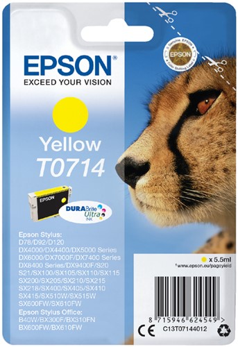 Inktcartridge Epson T0714 geel 1 Stuk