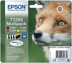 Inktcartridge Epson T1285 zwart + 3 kleuren 4 Stuk