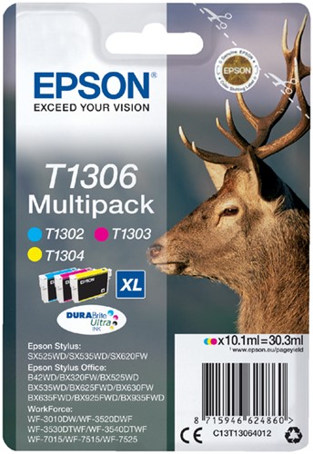 Inktcartridge Epson T1306 3 kleuren 3 Stuk