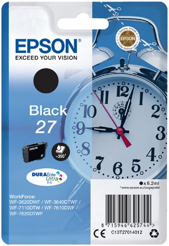 Inktcartridge Epson 27 T2701 zwart 1 Stuk