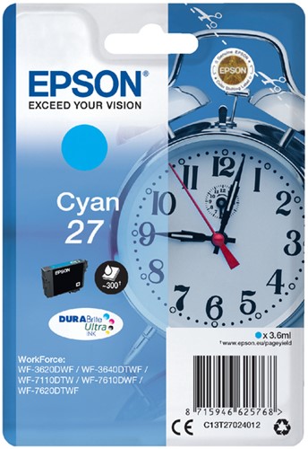 Inktcartridge Epson 27 T2702 blauw 1 Stuk