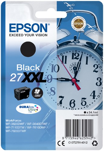 Inktcartridge Epson 27XXL T2791 zwart 1 Stuk