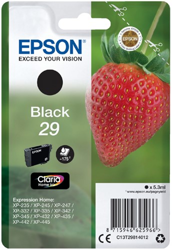 Inktcartridge Epson 29 T2981 zwart 1 Stuk