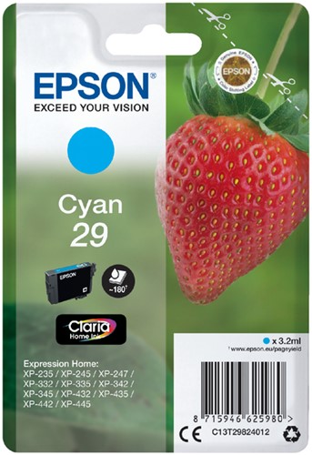 Inktcartridge Epson 29 T2982 blauw 1 Stuk