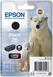 Inktcartridge Epson 26 T2601 zwart 1 Stuk