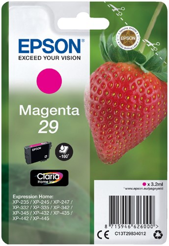 Inktcartridge Epson 29 T2983 rood 1 Stuk