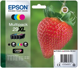 Inktcartridge Epson 29XL T2996 zwart + 3 kleuren 4 Stuk