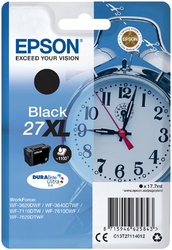 Inktcartridge Epson 27XL T2711 zwart 1 Stuk
