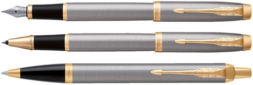 Rollerpen Parker IM GT F geborsteld metaal 1 Stuk-1