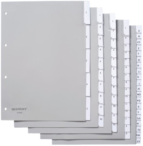 Tabblad Quantore 4rngs pp 10delig+venster grijs 1 Set-2