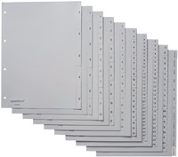 Tabblad Quantore A4 4rings pp 1-52 grijs 1 Set-2