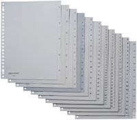 Tabblad Quantore 23rings pp a-z grijs 1 Set-2