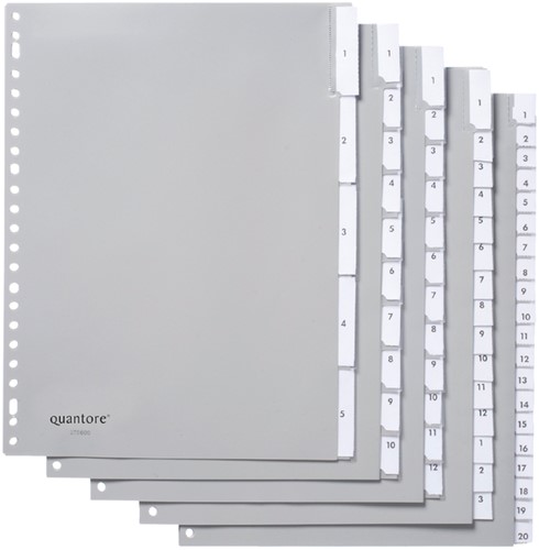 Tabblad Quantore 23rings pp 10delig+venster grijs 1 Set-2