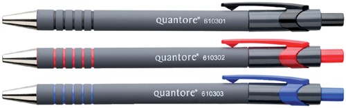 Balpen Quantore grip drukknop ass 5 Stuk-2