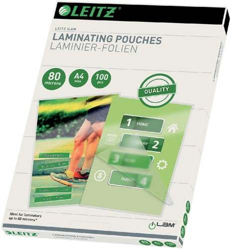 Lamineerhoes Leitz iLAM A4 2x80micron EVA 100 stuks