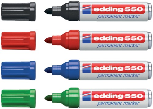 Viltstift edding 550 rond 3-4mm blauw 1 Stuk-2
