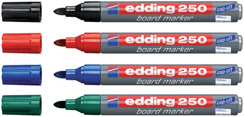Whiteboardmarker edding 250 rond 1.5-3mm assorti 4 stuks-2