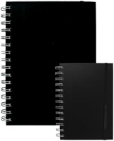 Notitieboek Quantore A6 spiraal lijn 192 pagina's 80gr zwart-3