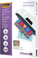 Lamineerhoes Fellowes zelfklevend A4 2x80micron 100 Stuk
